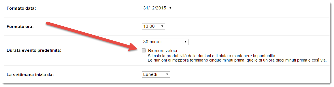 riunioni veloci con google calendar